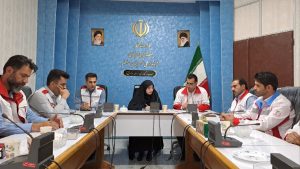 دیدار رئیس جمعیت هلال احمر سلسله با فرماندار به مناسبت هفته هلال