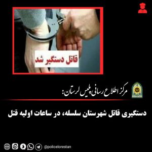 دستگيري قاتل شهرستان سلسله، در ساعات اوليه قتل