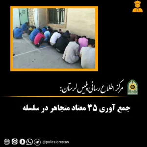 جمع آوري ۳۵ معتاد متجاهر در سلسله