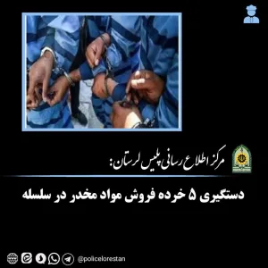 دستگيري ۵ خرده فروش مواد مخدر در سلسله